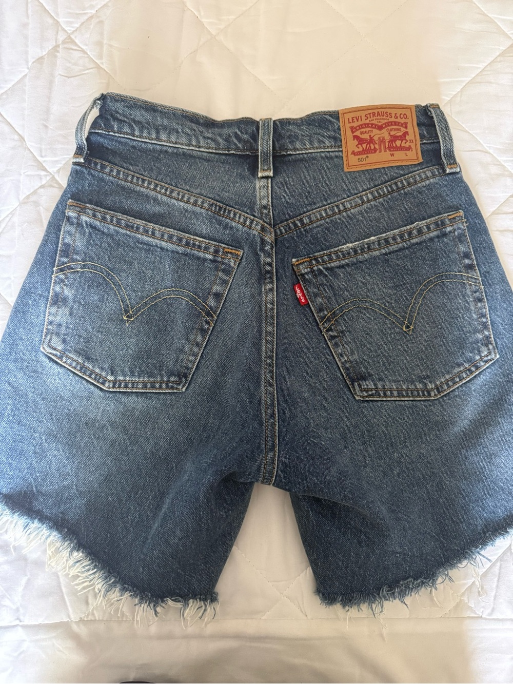 Levi's Women’s Denim Cutoff Shorts in Medium Blue size 24